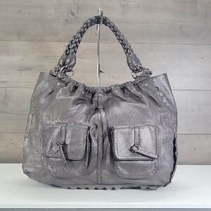 Shop 126 Gray Leather Shoulder Bag Purse Handbag